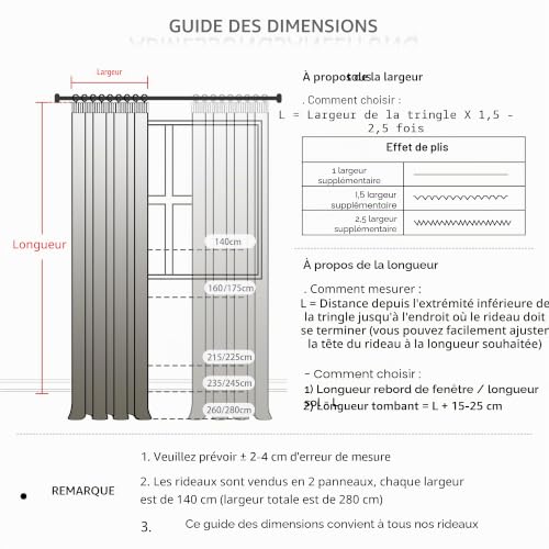 Rideaux semi-transparents anti-vis-à-vis aspect lin beige pour salon
