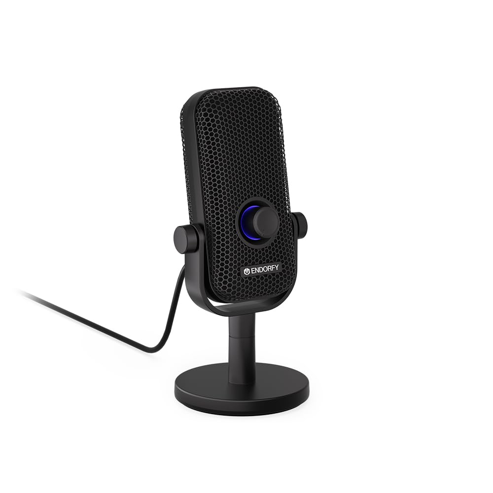ENDORFY Solum Voice S, micrófono para Streaming, Chat y grabación de podcasts, iluminación RGB, Salida de Auriculares, botón Tap-to-Mute, Control Gain, patrón Polar cardioide | EY1B013