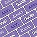 120 personalisierte Namensaufkleber (30x13 mm) zum Markieren von Kleidung und Gegenständen | unifarbe / einfarbig | Wasserfeste Klebeetiketten für Kinder, Schule und Kindergarten - Lila