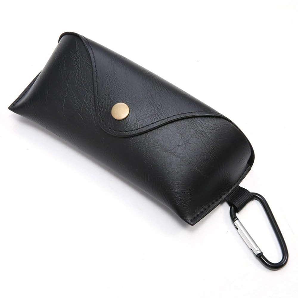Torba na okulary ze skóry PU na okulary przeciwsłoneczne damskie przenośne etui na okulary męskie pudełko na okulary do czytania z metalową klamrą etui na okulary, Jeden kolor, rozmiar
