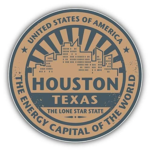 Houston Texas Grunge Vintage Travel Stamp Round Metal 0.75" Lapel Pin Hat Shirt Pin Tie Tack Pinback3