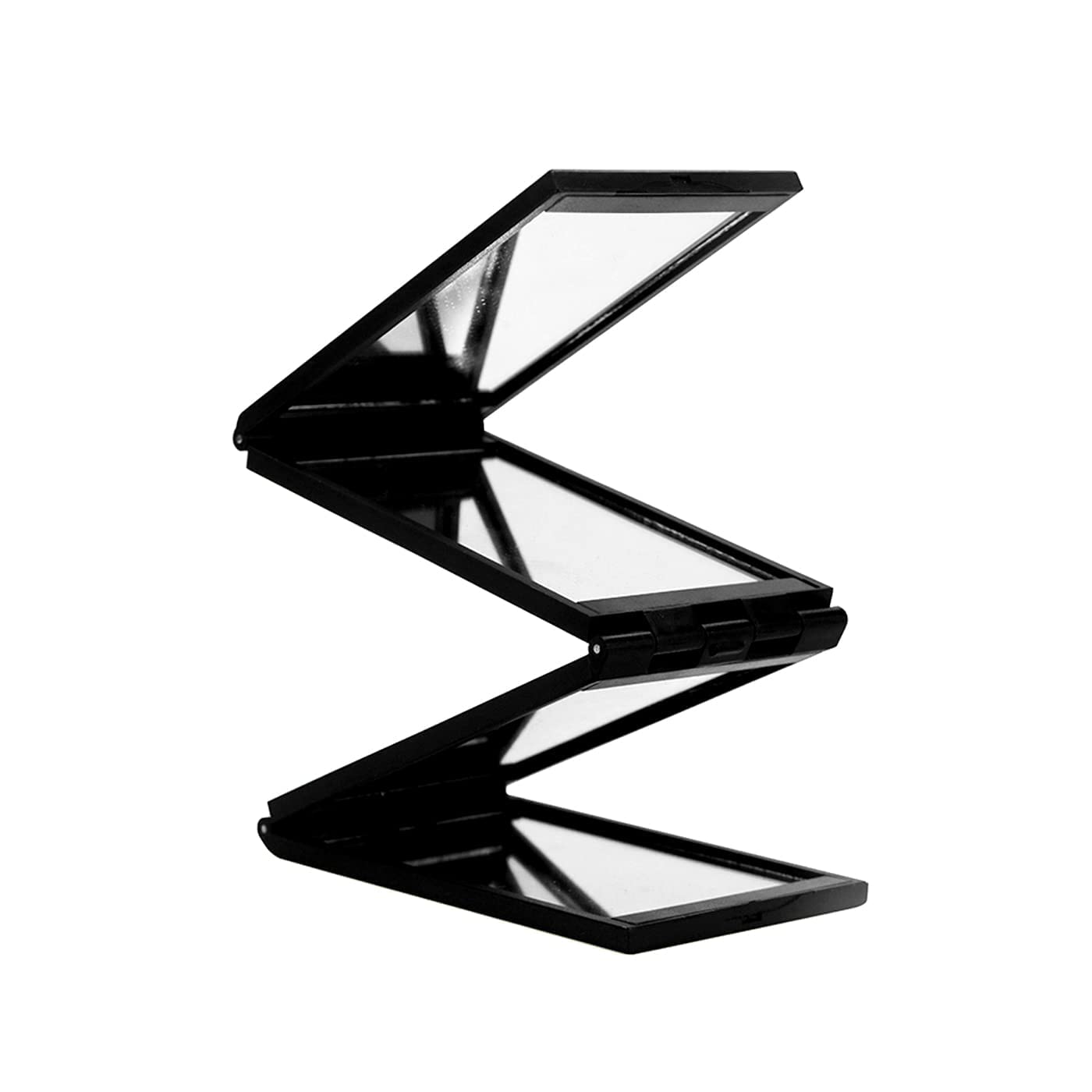 IYAAN 4 Sides Compact Mirror Folding Mirror Makeup Mirror for Women Travel Use Mirror Pack of 1 Black-image-18
