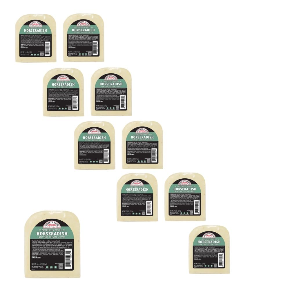 Yancey's Fancy Horseradish Cheddar Cheese, 7.6 oz, 10 Pack