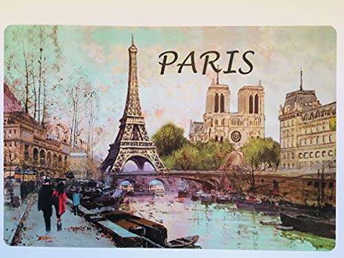 Set de Table Paris - Motif Notre Dame de Paris et Les quais de Seine - Double Face
