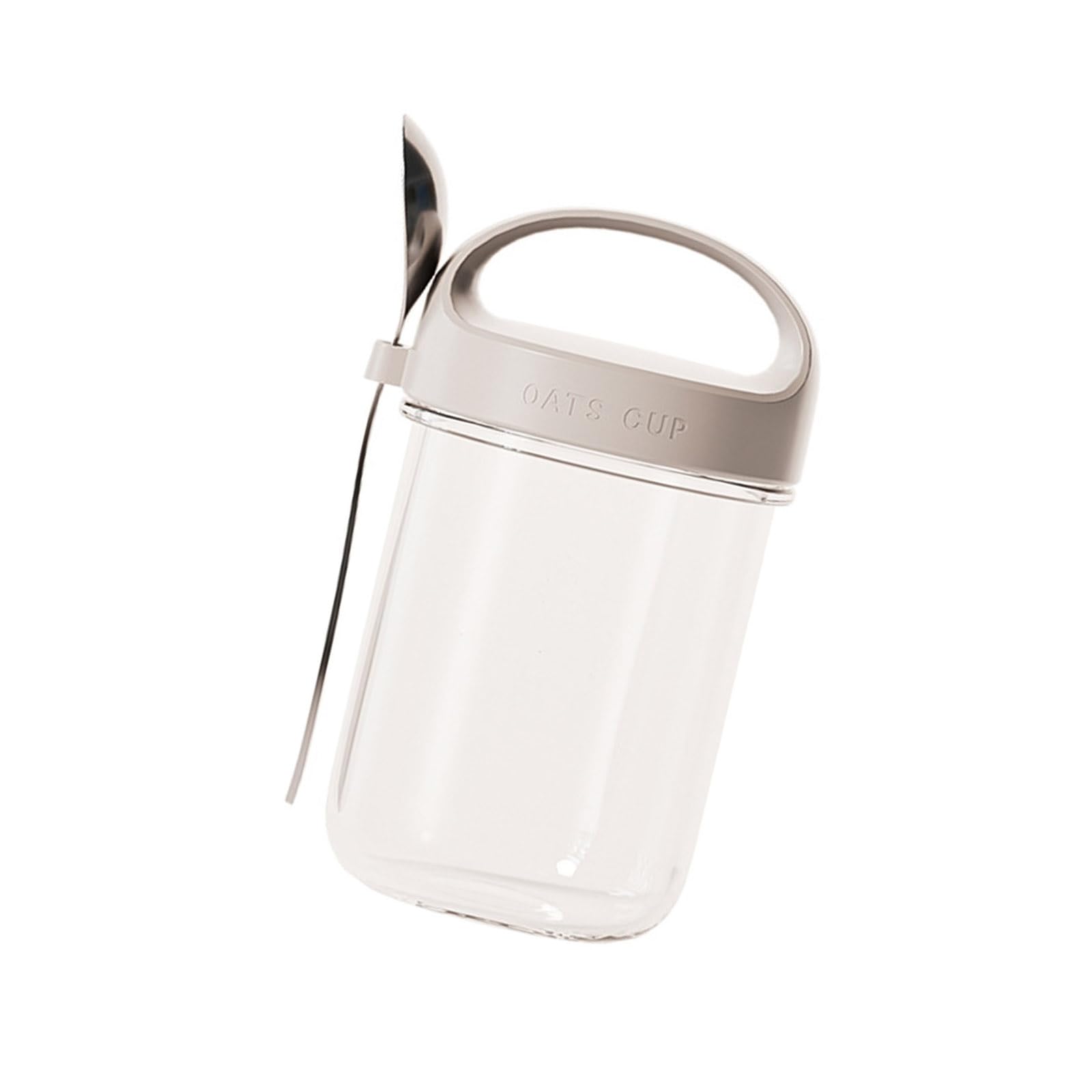 Kalttoy Glass Meal Preparation Container with Detachable Spoon Oatmeal Cereal Nut Yogurts Salad Cup Food Storage Box Food Storage Container