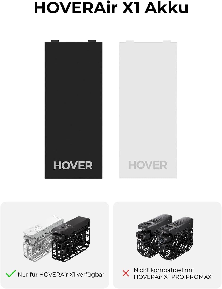 HOVERAir batteriezubehör für HOVERAir X1 Schwarz