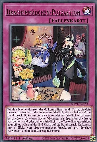 Drachenmädchen-Putzaktion MP21-DE153 Rare Deutsch Boosterfrisch 1. Auflage - 2021 Tin of Ancient Battles - mit ReCollectibles-Versandschutz - für Yu-Gi-Oh!