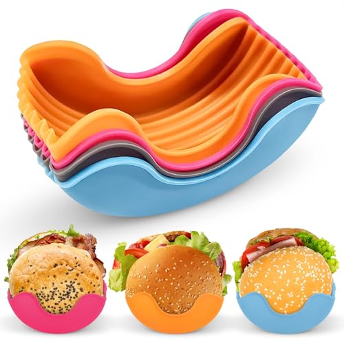 Silicone Burger Patty Trays with Lids