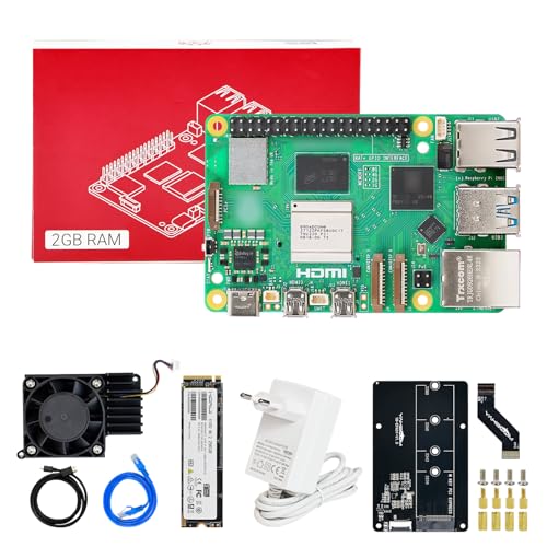 Programmateur AI sur Raspberry Pi 5 2GB avec boîtier de refroidissement actif
