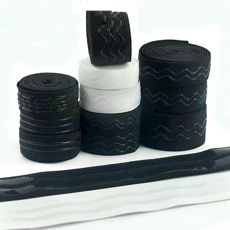Elastyczna taśma nylonowa, Polyester Elastic Band For Sewing Bra Underwear DIY Multicolor 10-50mm 5-10 Meters(EB208-Black-30mm,10Meters)