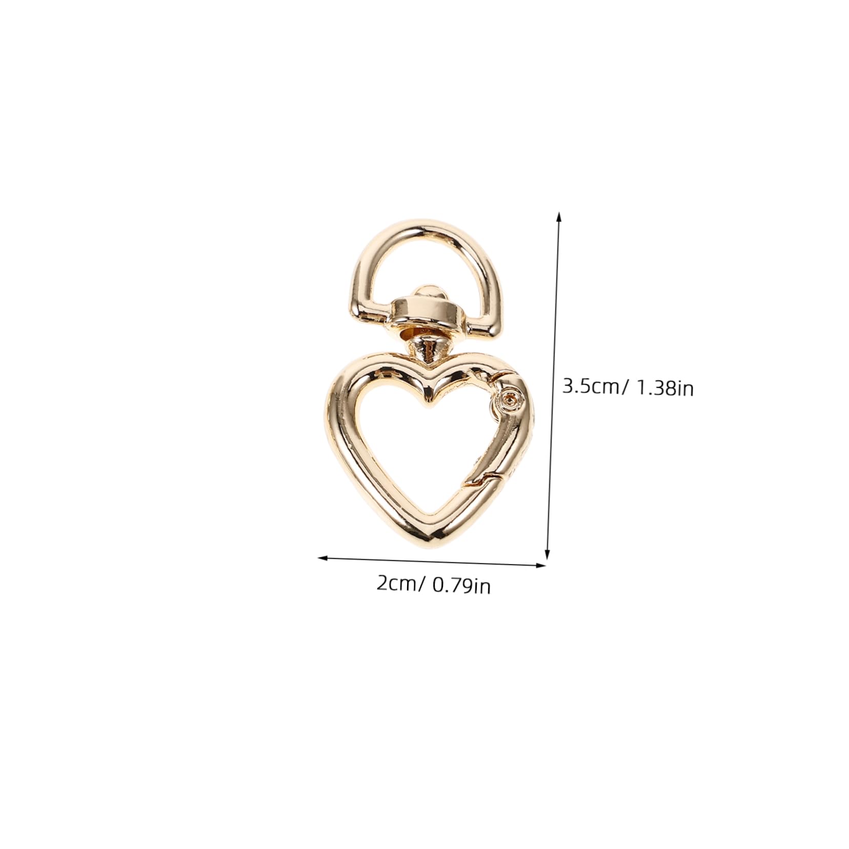VILLCASE 50piezas Ganchos De Metal Forma De Corazón Mosquetones d Para Accesorios De Joyería y Bolsos Conectores De Clasp Para Manualidades