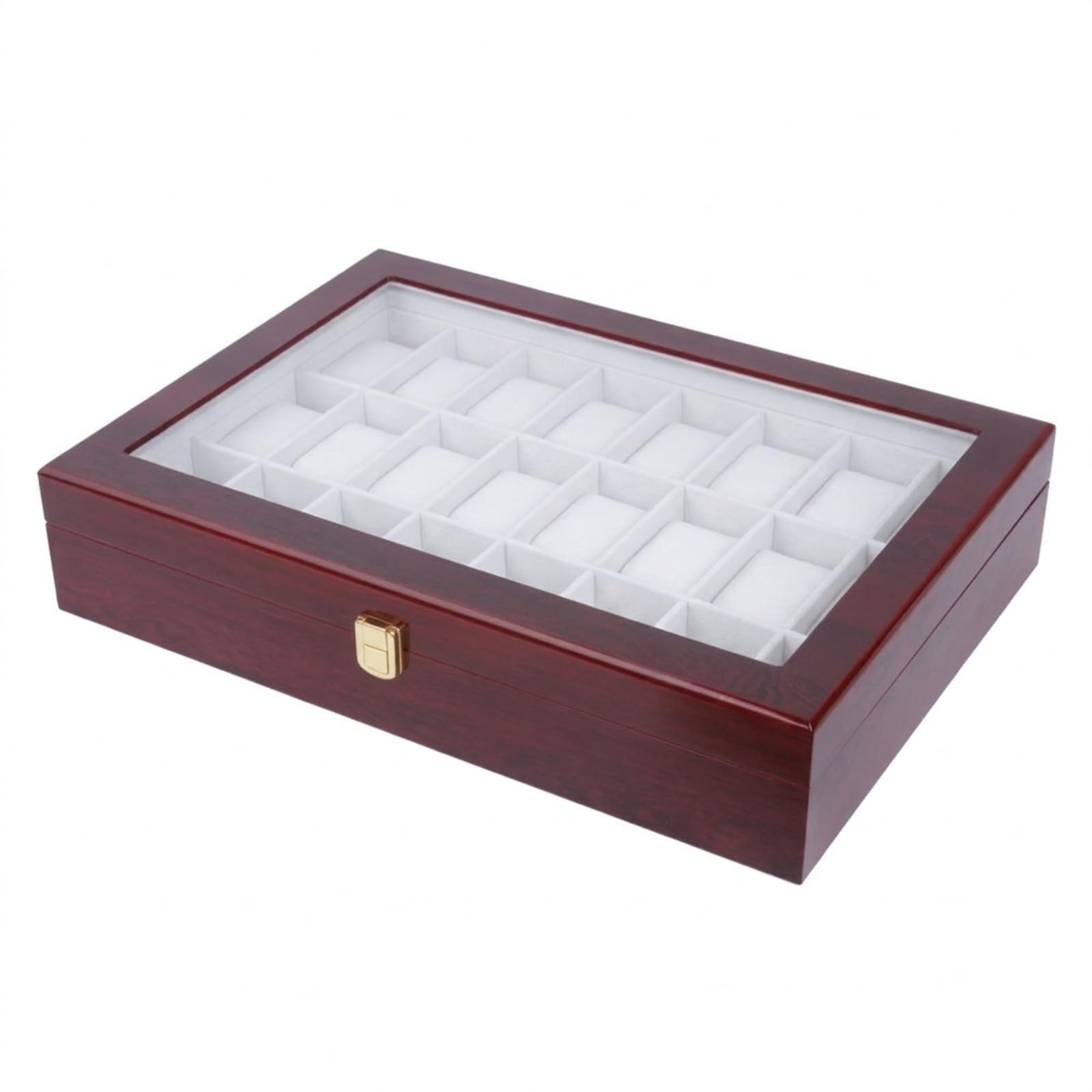 Gralara Caja Relojes con 24 Compartimentos Organizador Relojes Profesional Estuche para Coleccionistas