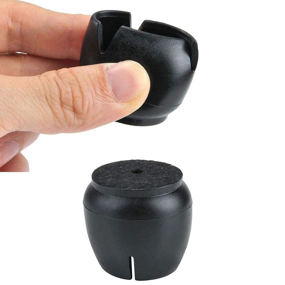 Tapas protectoras for patas de sillas, 16 piezas Tapas for patas de sillas Redondo Negro Silicona Mesa Muebles Pies de patas Cubiertas de puntas Almohadillas de fieltro for evitar rayones Protector de