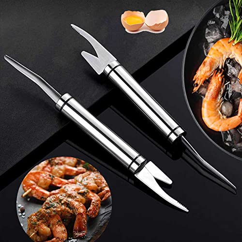 Shrimp Deveiner Tool And Shrimp Peeler, 5 In 1 Multifunctional Shrimp Line Knife (With Cleaning Cloth) #TOP2