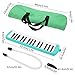 32-Key Melodica, Air Piano Keyboard Melodica Musical Instrument, Professional Mouth Melodica with Short Mouthpiece, Melodica Instrument for Adults, Kids(Green)