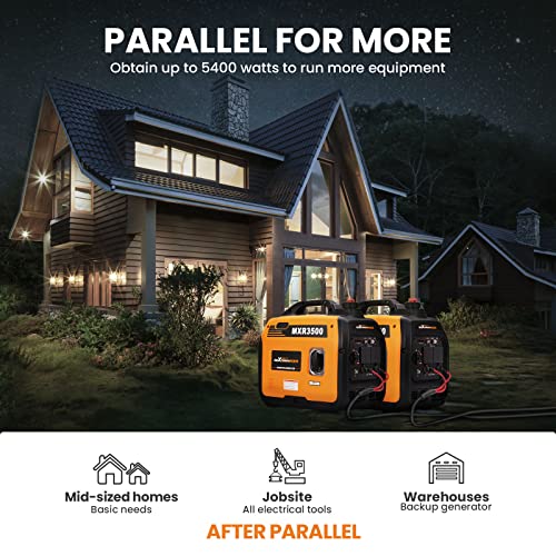 maXpeedingrods 3300W Portable Inverter Generator Petrol Silent Pure Sine Wave Generator for Camping, RV Travel, Home, or Jobsites - Image 6