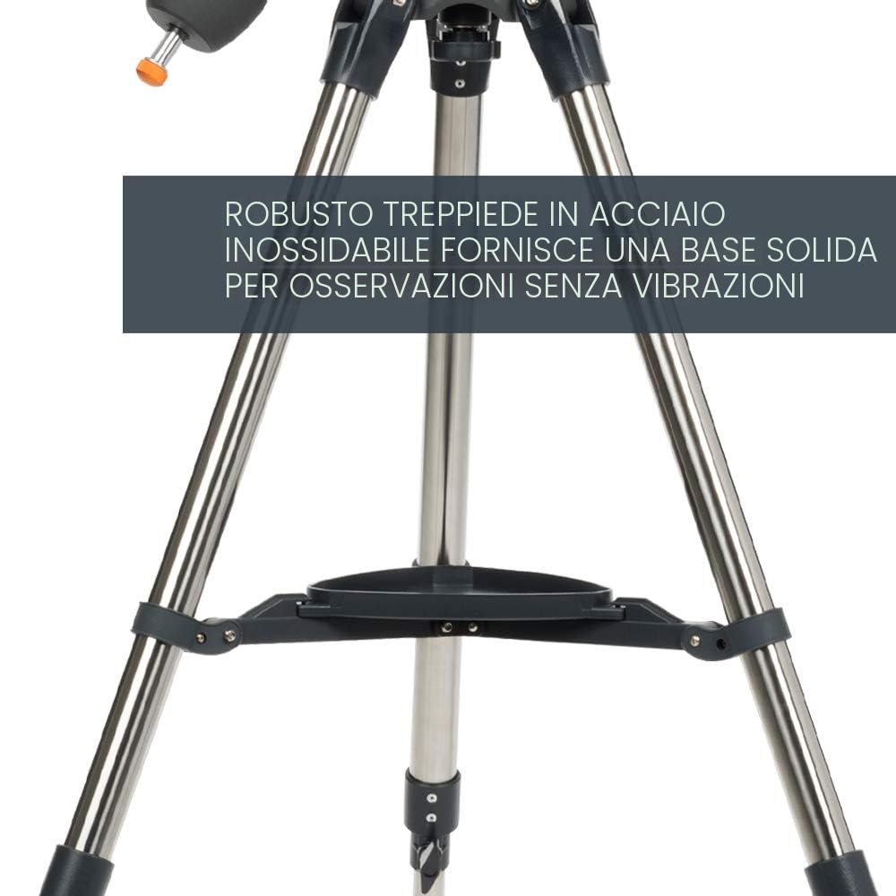 Celestron 31051 AstroMaster 130EQ Telescopio riflettore newtoniano a motore, blu scuro