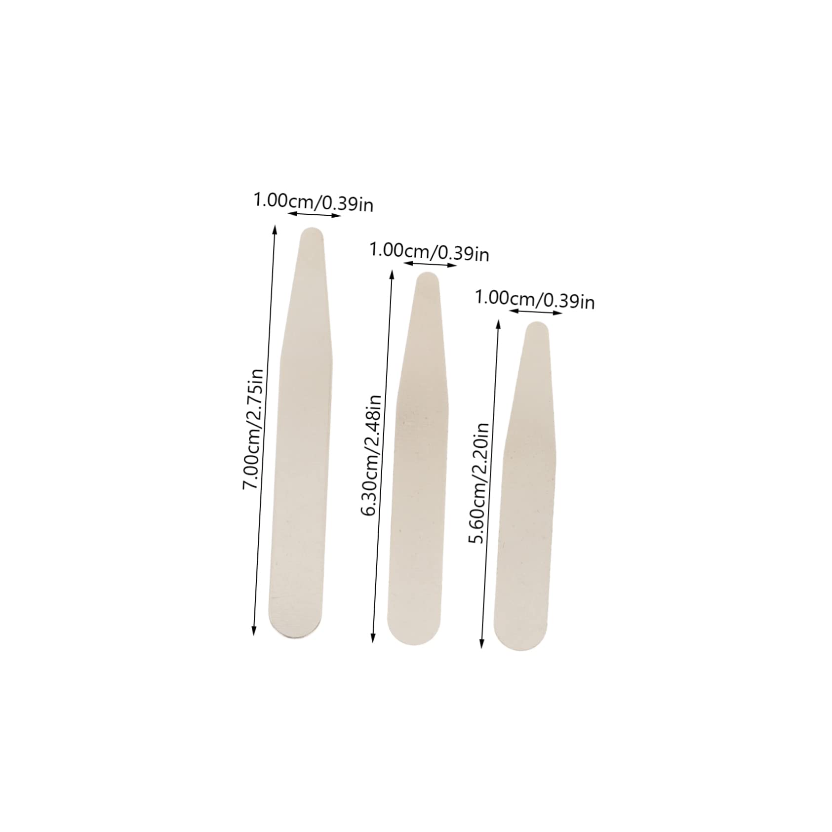 Ipetboom 36pcs Men's Long Sleeve Shirt Collar Stays Dress Shirt Collar Inserts Support for Formal Wear