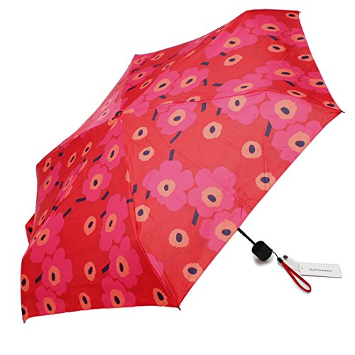 (マリメッコ)marimekko 折りたたみ傘 レディース 02.ミニウニッコレッド [並行輸入品]