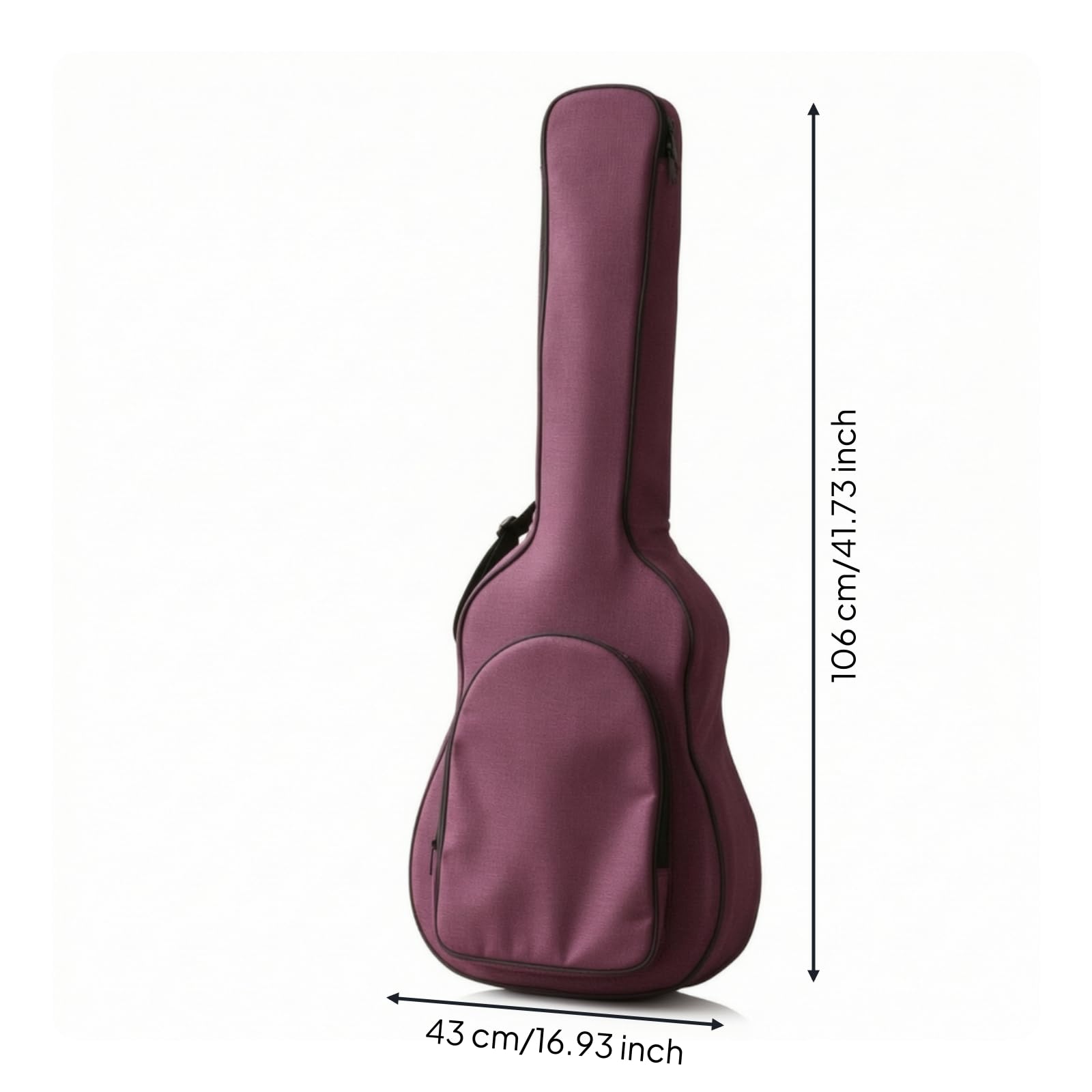 Funda Guitarra con Correas Reforzadas para Guitarristas, Viajes, Ensayos, Morado