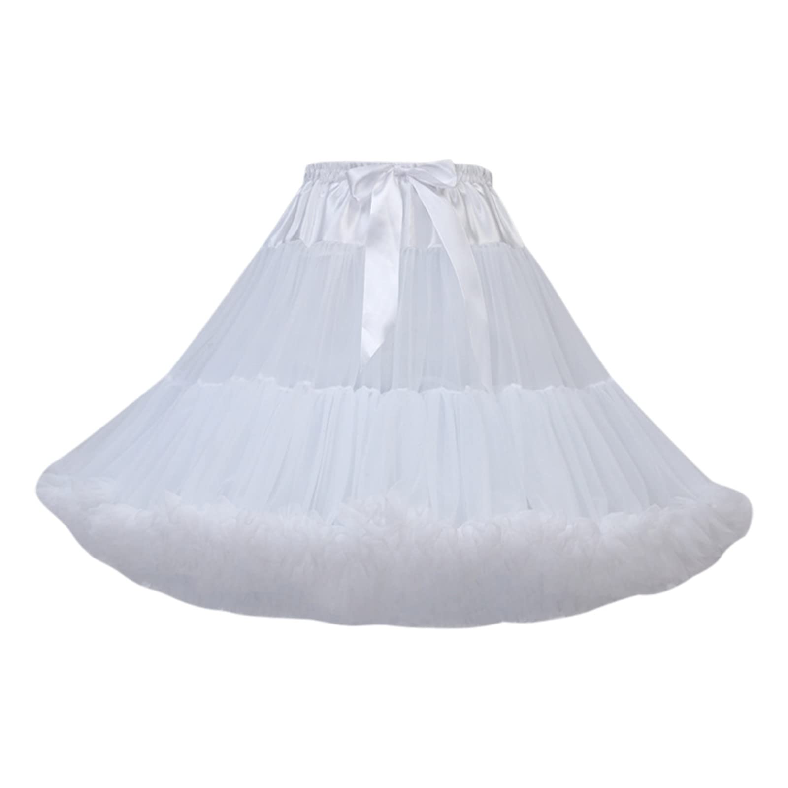Glitzerrock Damen Ballett Unterrock Festlich Ballett Kurz - Rock Tüllrock High Waist Tüllkleider Retro Ballettrock Petticoat Tutu Elastisch Tütü Klassische Petticoat Tutu Röcke Karnevalskostüm