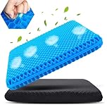 Winuoyang Soft Sitter Cushion, Gel Seat Cushion Breathable Honeycomb Gel Cushion Cooling Design for Office Chairs, Cars, Wheelchairs, Wheelchair Cushions 40x35cm