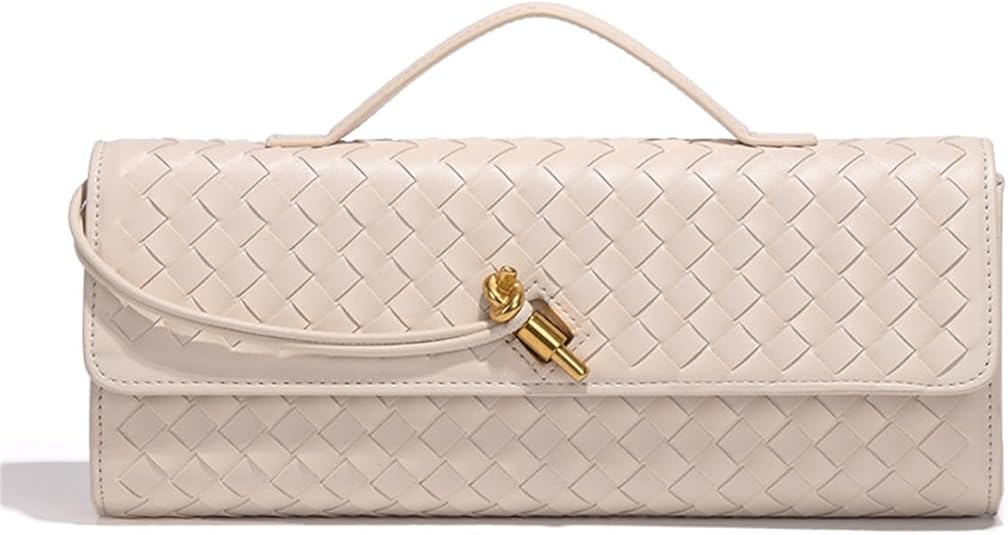 MING GROUP Handmade Woven Evening Bag for Women Leather Shoulder