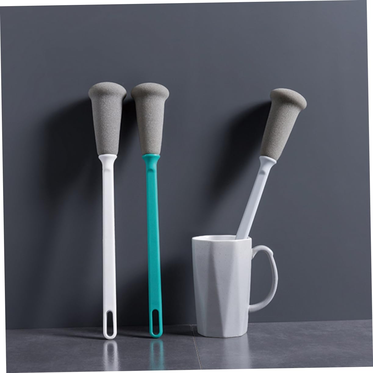 FRCOLOR 2 Juegos De Cepillos De Esponja para Biberones Vasos Tazas De Agua Cepillos De Esponja para Biberones 2 Unidades
