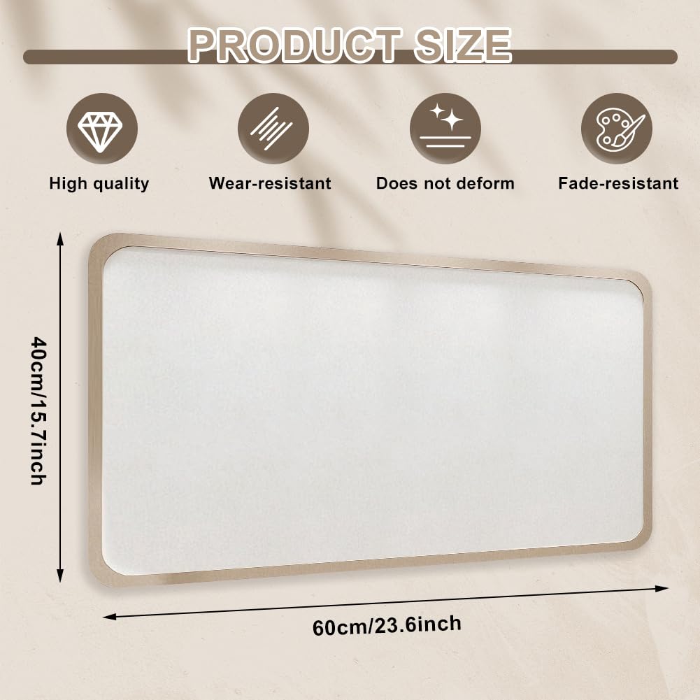 Tablero de corcho autoadhesivo grande 40x60cm con 50 chinchetas, panel decorativo pared fieltro pizarra de corcho para decoracion hogar oficina escuela