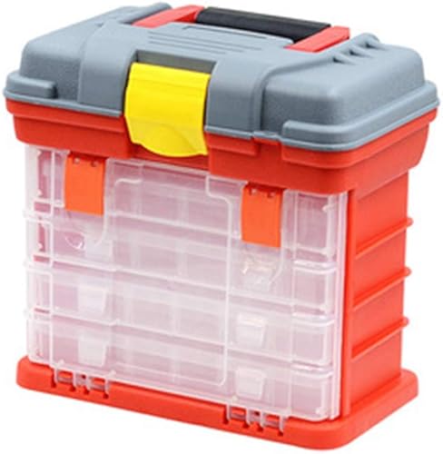 Miniatura 1 de TOPIND Caja de aparejos de pesca portátil multifuncionalcaja de cebo de señuelo Caja de herramientas de plástico con 4 cajones y divisores