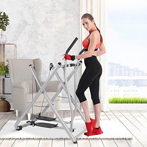 Sentuca USA in Stock Foldable Air Walk Trainer Elliptical Machine Glider, 260 LB Max Weight and 30 Inch Stride
