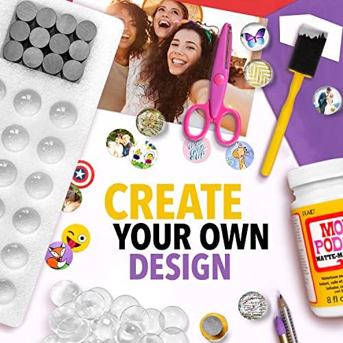 Image of Strong Round DIY Decorative Magnets (0.7x0.2 /18x5mm, 48 pcs) - Ceramic Circle Magnets for Refrigerator, Whiteboard, Office, Classroom, Science, Industrial, Fridge & Photo Organization Projects