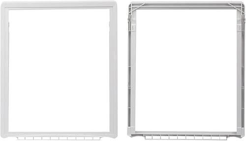 Miniatura 3 de 241973101 - Cubierta de bandeja para verduras compatible con frigidaire frigidaire frigidaire, marco de estante sin refrigerador de vidrio, cubierta