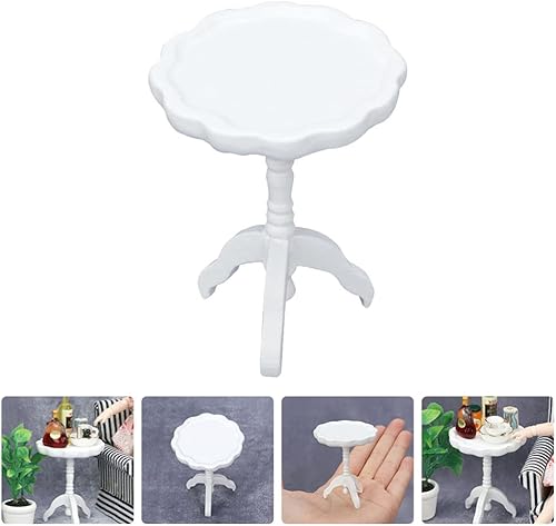 Miniatura 9 de Toyvian Miniatura Muñecas Casa de Muñecas Mesa Lateral Casa de Muñecas Miniatura 1 12 Mesa auxiliar Niños Juego de simulación Juguete Casa de