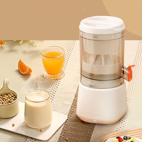 Electric Citrus Juicer Squeezer, Rechargeable Portable Small Machine for Home, Extracts Juice Quickly and Easily with One Click, USB Dock for Travel, Intercepts Pulp Efficiently