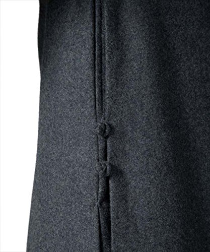 ZanYing Men's Traditional Buddhist Meditation Monk Wool Robe Winter4