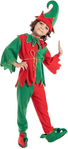 Miniatura 1 de EraSpooky Disfraz de Papá Noel para niños, disfraz de Navidad para niños y niñas con abrigo, sombrero y pantalones