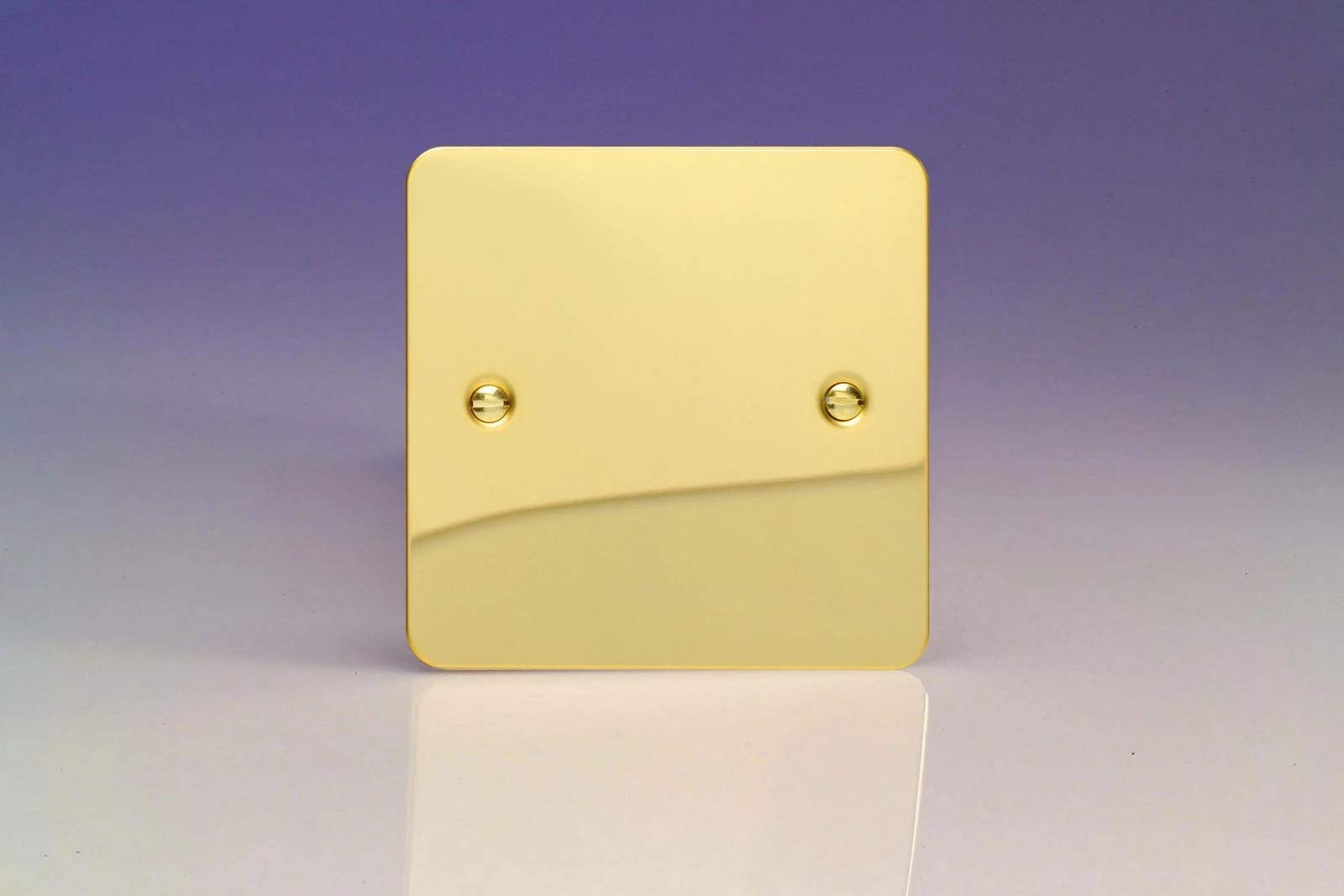 Varilight Single Blank Plate Polished Brass