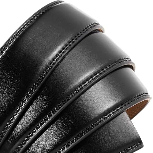 Mens Leather Belt Automatic Leather Belts Leisure Fashion Ratchet Belts for Men Pants Waistband3
