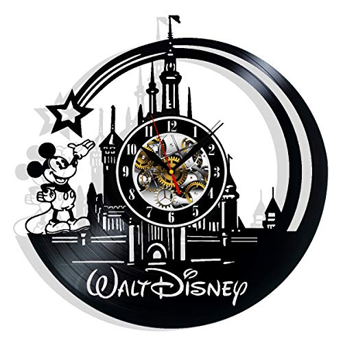 Mouse Vinyl Record Wall Clock Walt Surprise Ideas Best Friends Birthdays Art Home Room Decor Gift For Birthday Holiday Christmas 12” Lp Clock Black #TOP6