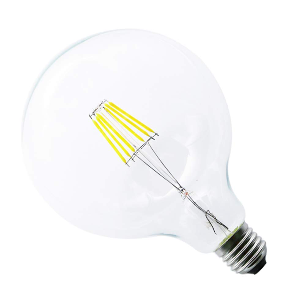 20 x G125 LED Edison Casquillo E27, intensidad regulable, 6 W, fresco Blanco 6000 K, 220 V, antigüedad filamento iluminación en Vintage Retro Look, sustituye a bombilla halógena de 45 W