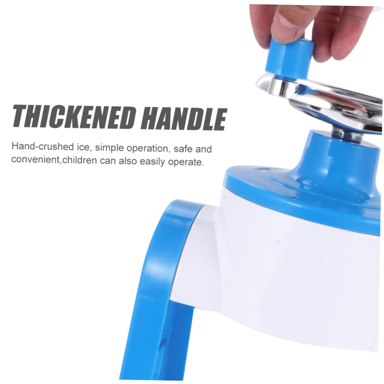 Picadora de Hielo Manual de Acero Inoxidable y PP Azul para Raspados