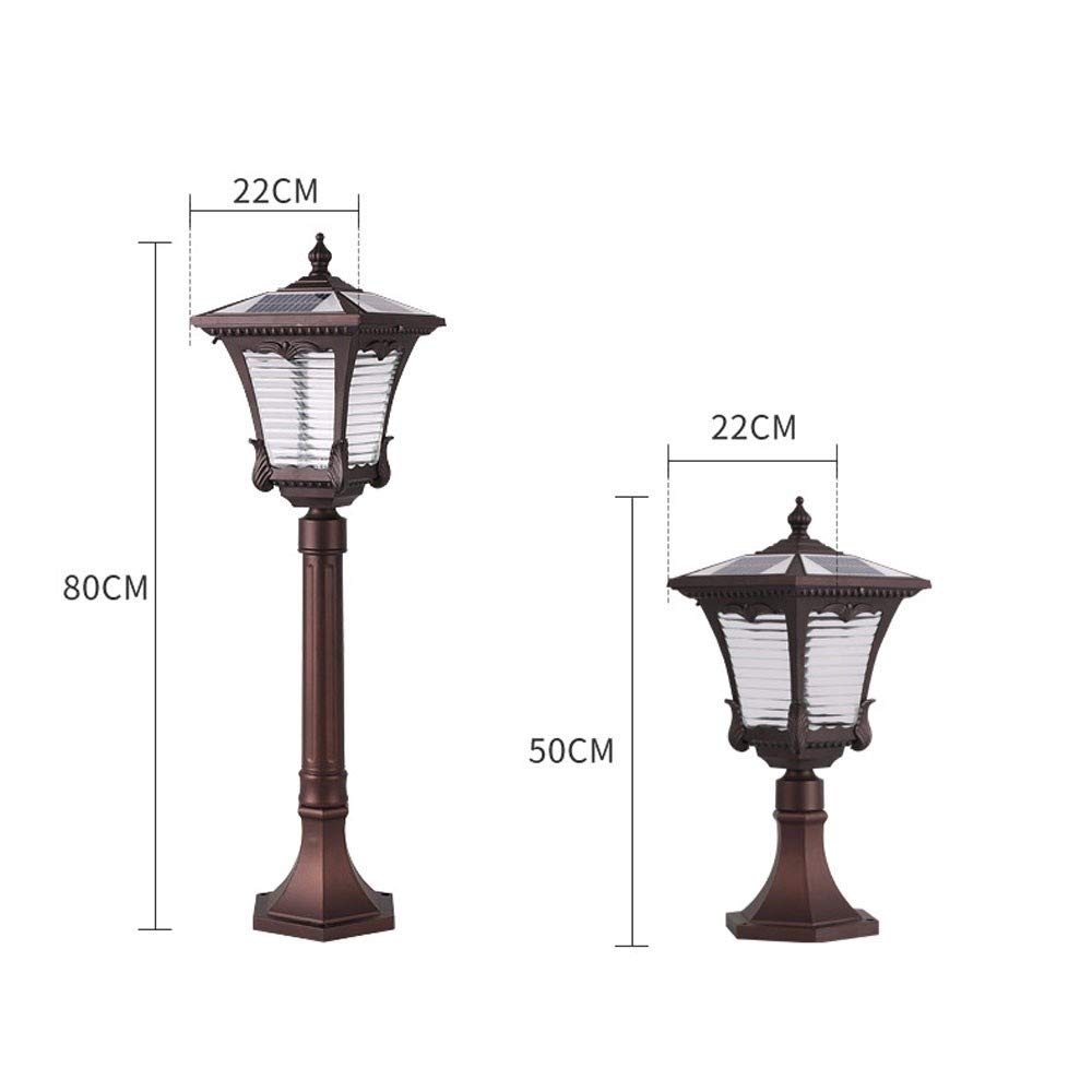 Zewnętrzna lampa słupowa Lampy zewnętrzne, Kolumna solarna Reflektor trawnikowy Lampa ogrodowa Lampa ogrodowa Lampa podłogowa Lampa uliczna na słupku Lampa LED na werandę,S