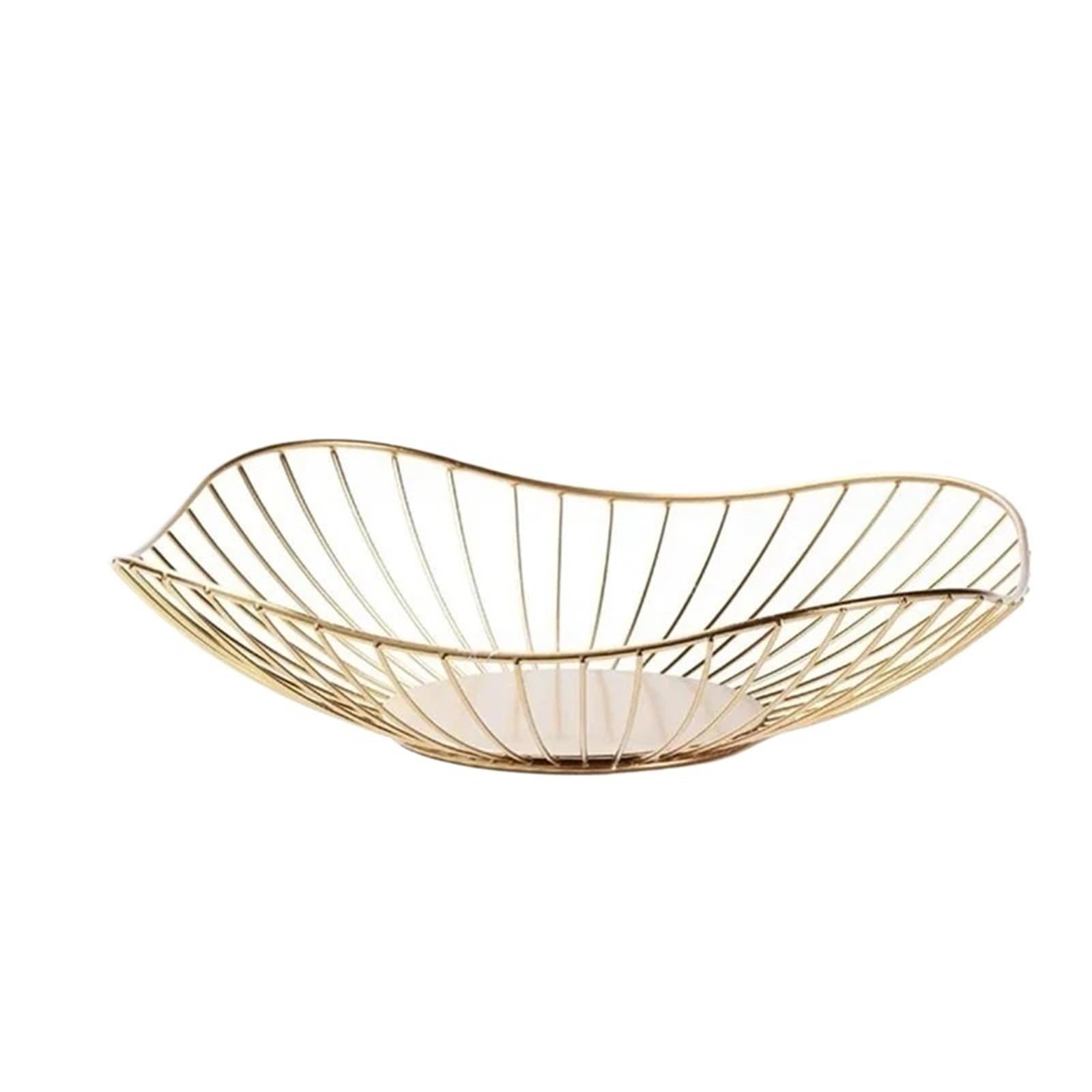 egg basket, Morden Wire Snack Bread Vegetable Storage Bowls Kitchen Eggs Dessert Holder Organizer Cake Stand(B Style Gold)