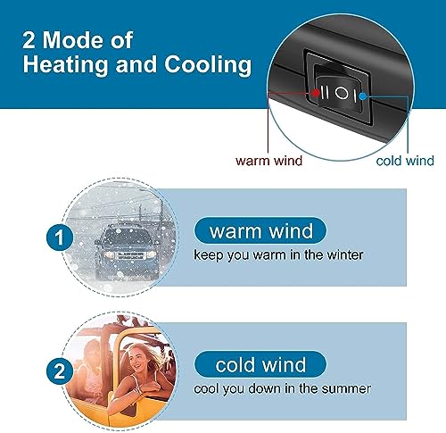 Showvigor HEATER CAR MJ 1 Heater, 150W 12V Portable Car Heater And Defroster, Car Heater That Plugs Into Cigarette Lighter thumb #5