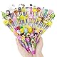 30 Stück Versenkbare Kugelschreiber-4 Farben Mini Mehrfarbig Stifte Kreativer Süßer Cartoon-Stift, Retractable Kugelschreiber für Büro Schulbedarf für Kinder Schüler Hausaufgaben Schule Büro Geschenke