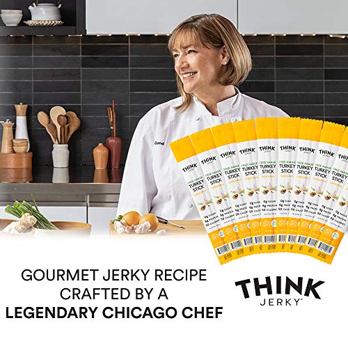 Original Free-Range Turkey Sticks by Think Jerky — Sugar Free, Gluten Free, Non-GMO, No Nitrates Jerky Snack — Keto, Paleo Compliant — High Protein, Low in Carbs — 0.5 oz (20 Pack) - Thumbnail 6