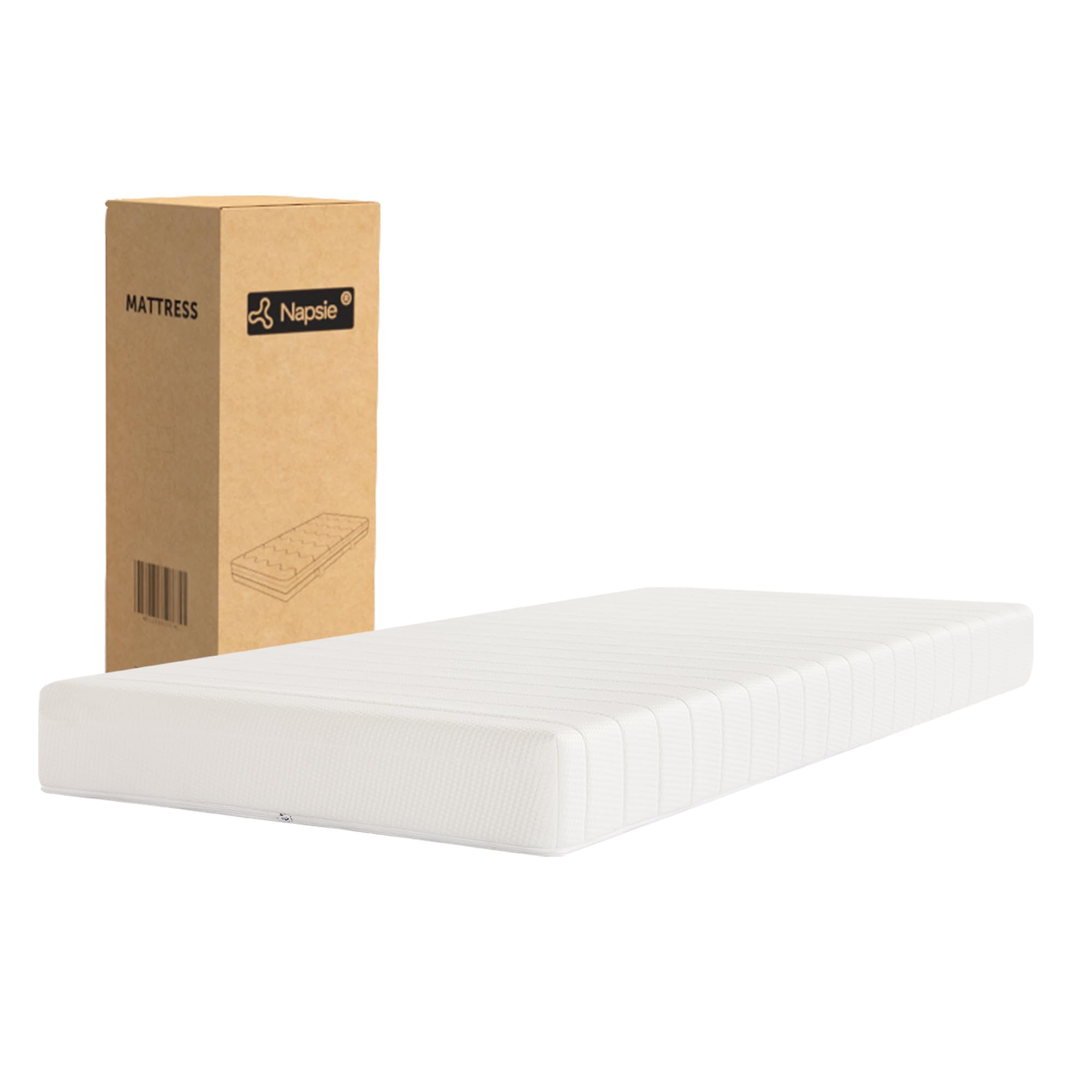 NAPSIE Matratze 80x200 Mittelfest 16cm - Ergonomische 7-Zonen Hochwertige Kaltschaummatratze mit waschbarem Bezug, Atmungsaktiv Schaumstoffmatratze Rollmatratze, Öko-Tex Zertifiziert