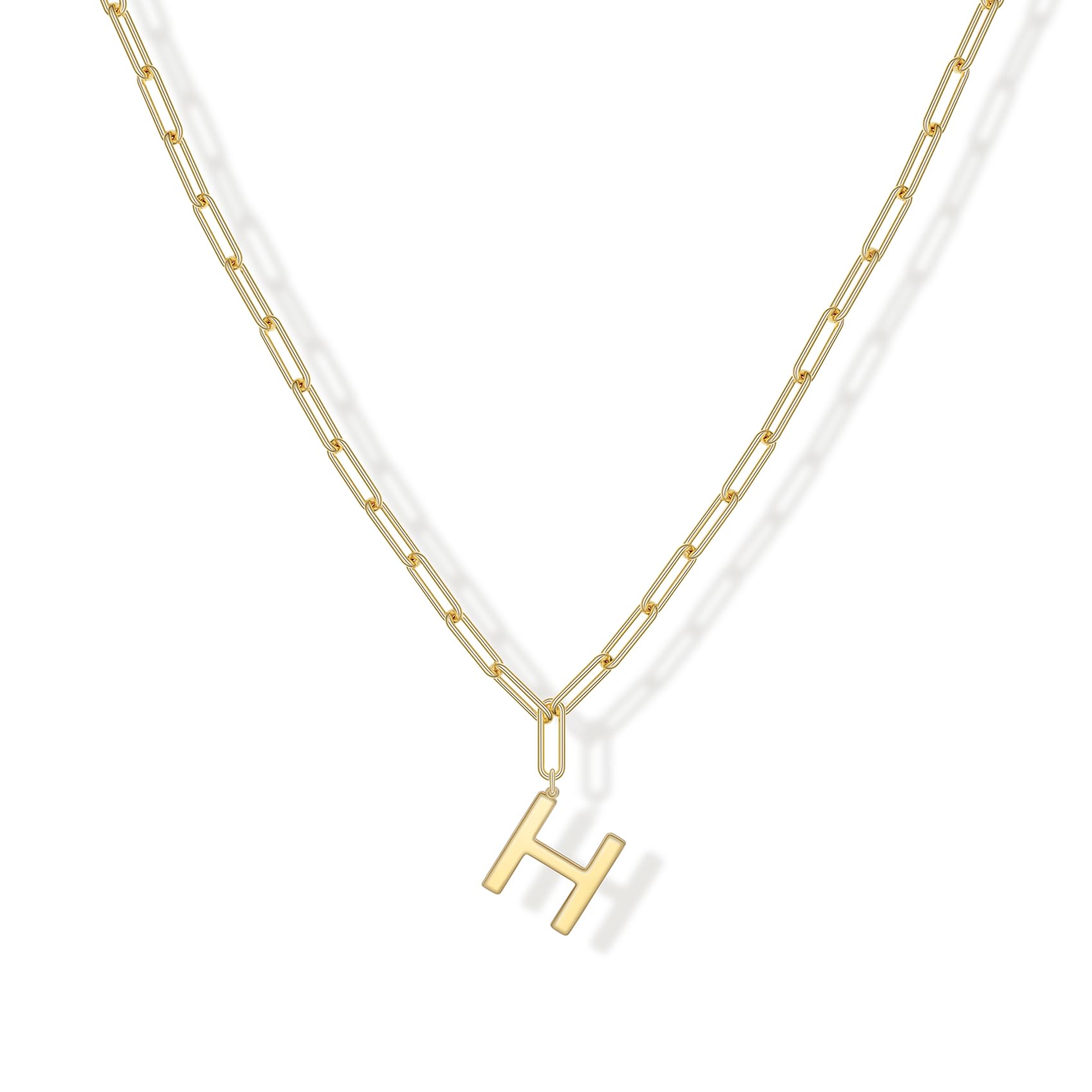 Lushboom 14K Gold Plated Letter Necklaces for Women Trendy Personalized A-Z Initial Pendant Chain Choker Jewelry