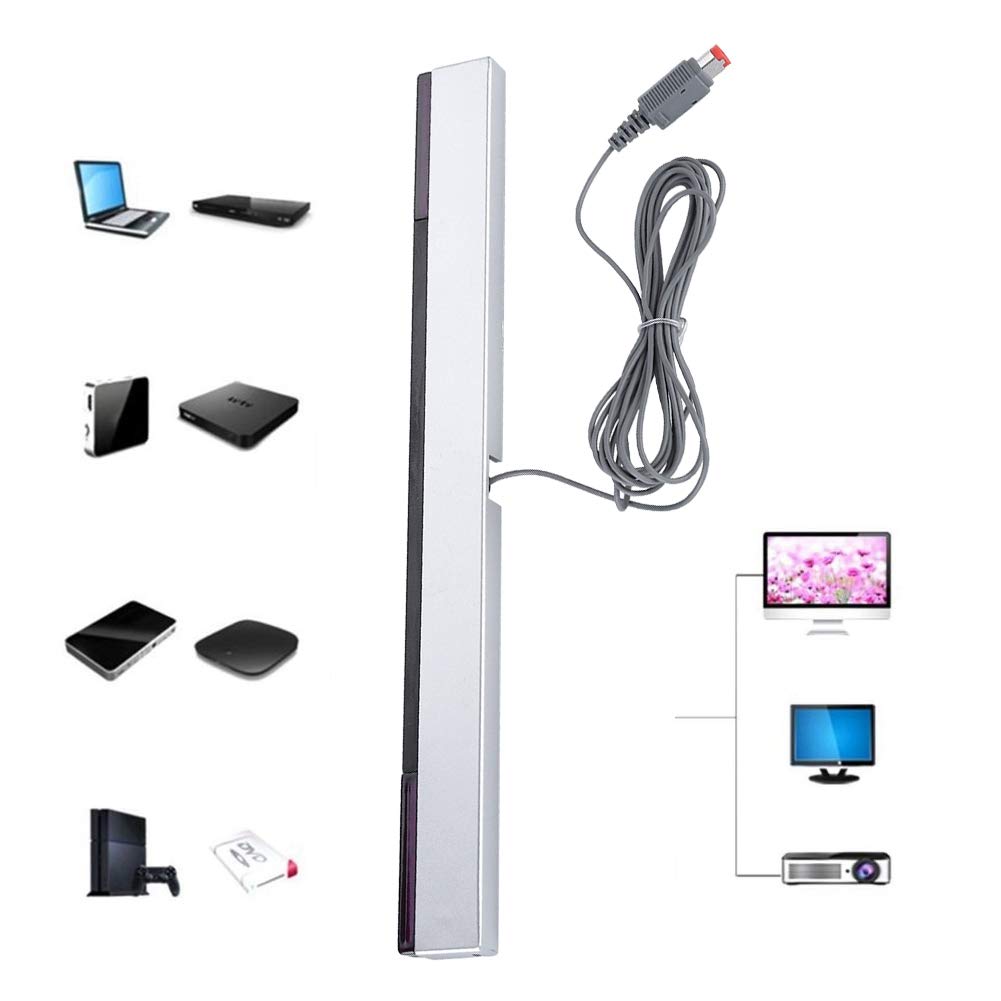 Dioche Wii Games Rayman Sensor U Bar Infrared IR Signal Ray Sensor Bar Wired Wii for Wii Console